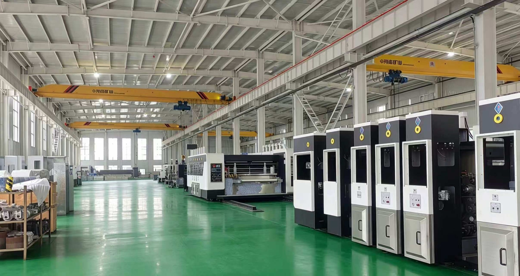 Water-based flexo printing and corrugated carton production workshop